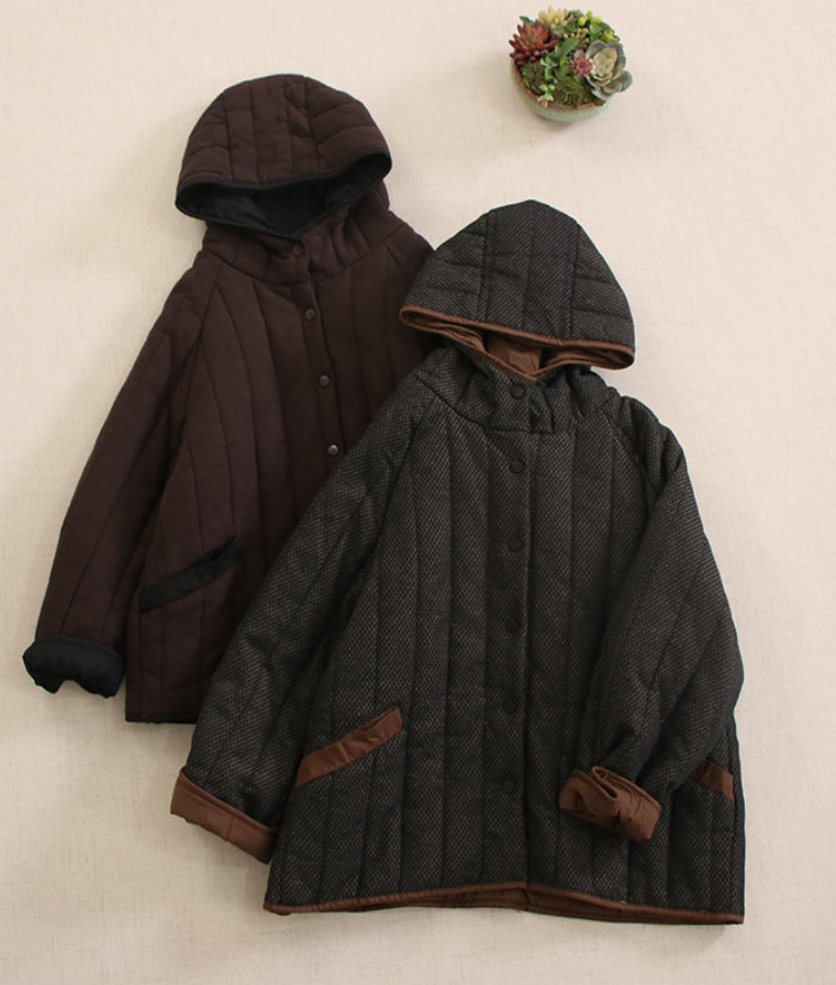 冬物売り切りSALE◇2色展開◇たっぷり中綿でばっちり防寒ラグラン パーカーブルゾン◇