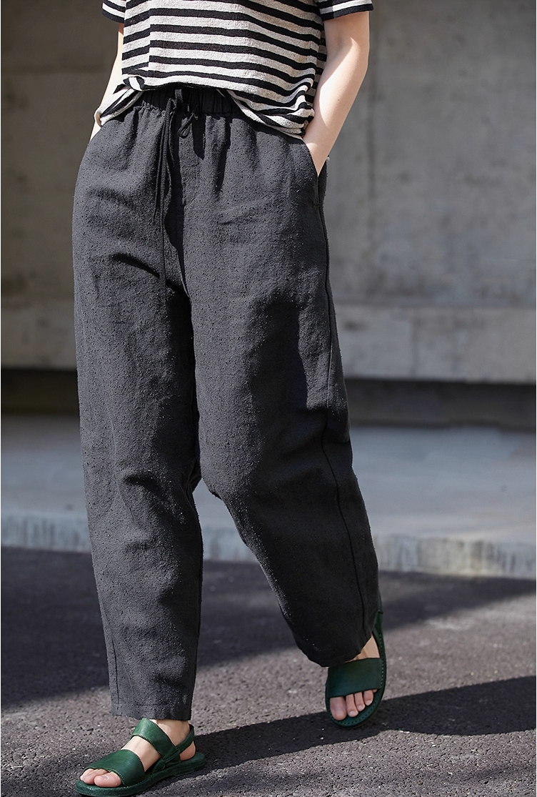 ◇リネンコットンネップ イージーテーパードパンツ◇ M/Lサイズ