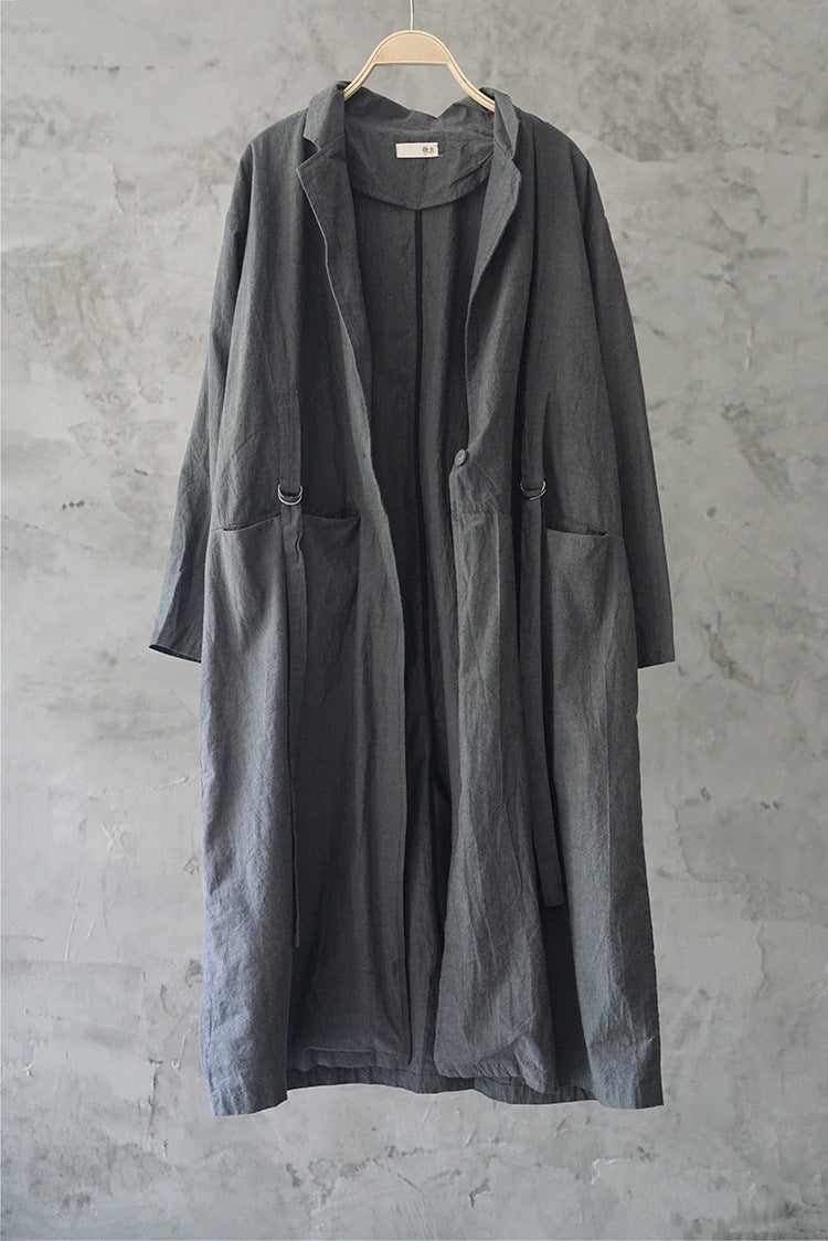 3色展開◇ドロップショルダー コットンゆったりデザインコート◇