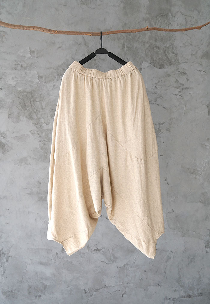 ◇◇SALE◇◇4色展開◇バルーンシルエットリネンコットン 8部丈 イージーパンツ◇