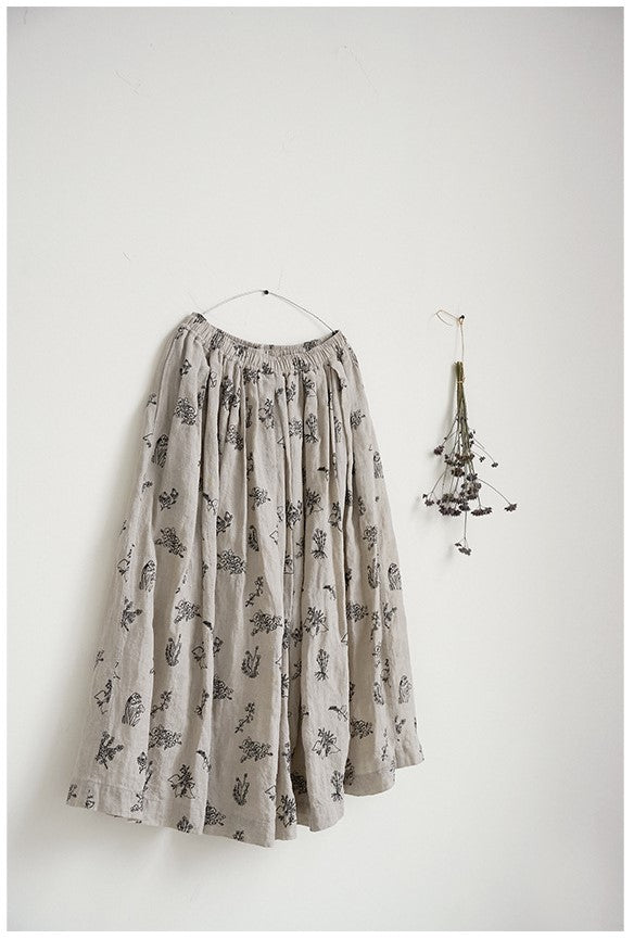 ◇リネン刺繍ギャザーイージースカート◇