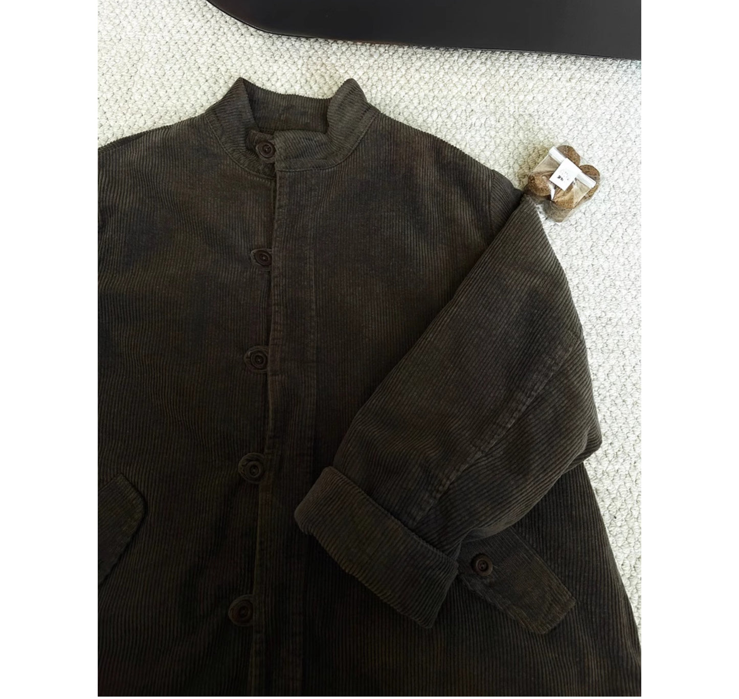 △ゆったりドロップショルダーコーデュロイパッディングショートジャケット△