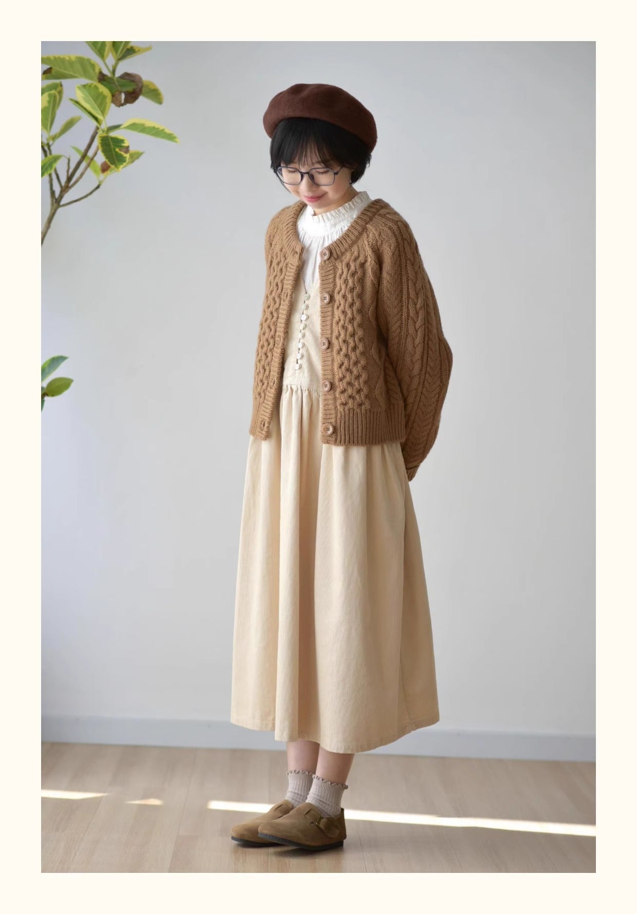 2色展開◇コットンコーデュロイ ジャンパースカート ドレス◇