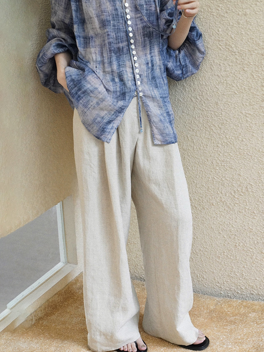 ◇アンティークブランケットの転写プリントが素晴らしい◇ラミーラグラン スキッパー ブラウス◇