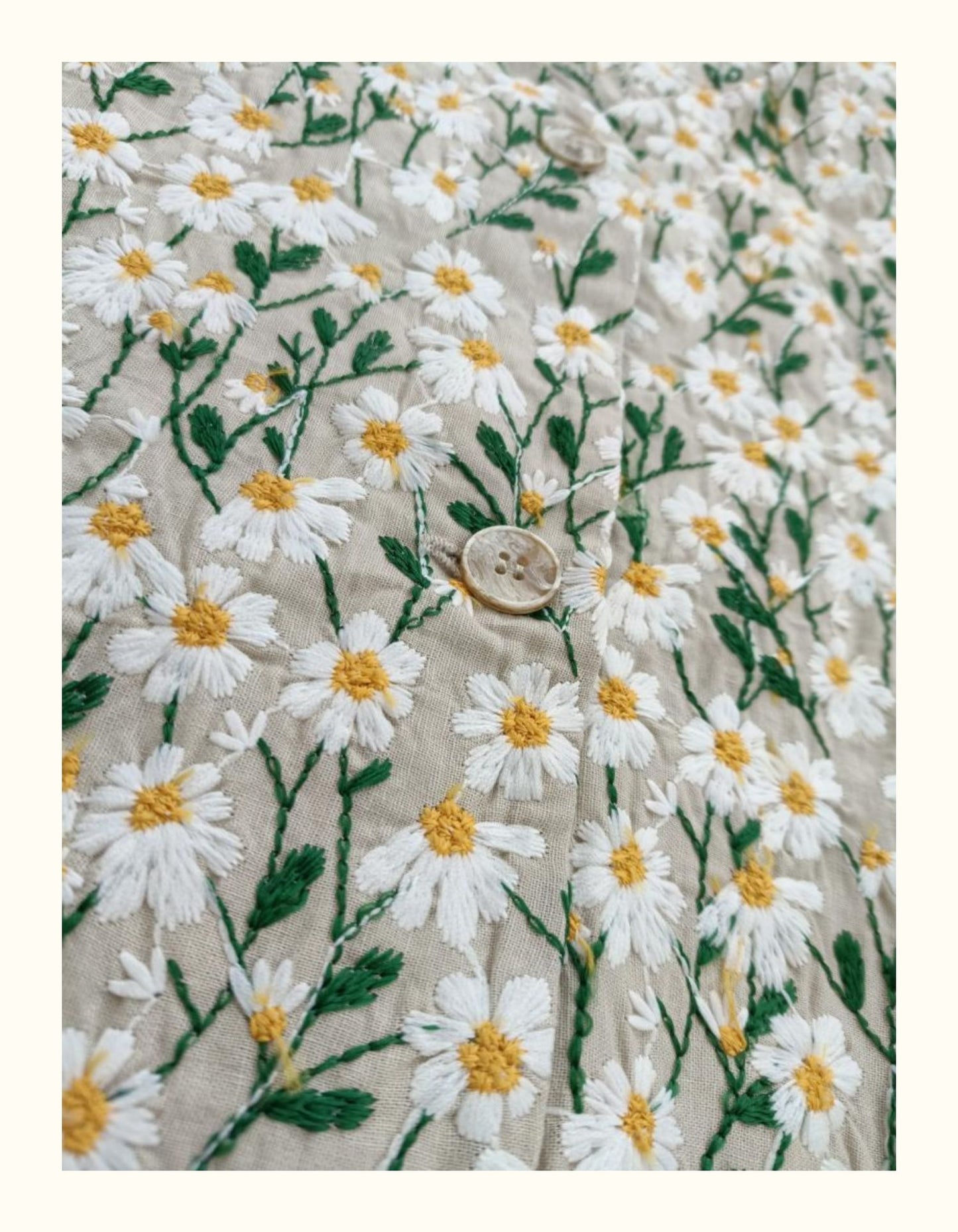 ☆コットンリネン花柄刺繍ベスト☆