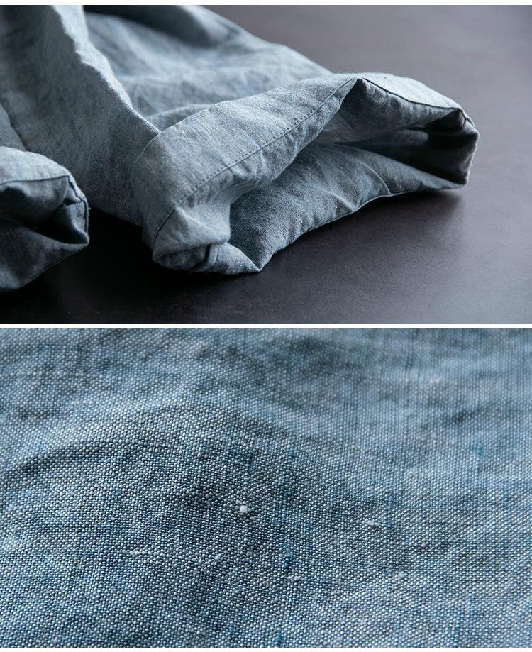 ◇リネンシャンブレー イージー9部丈パンツ◇