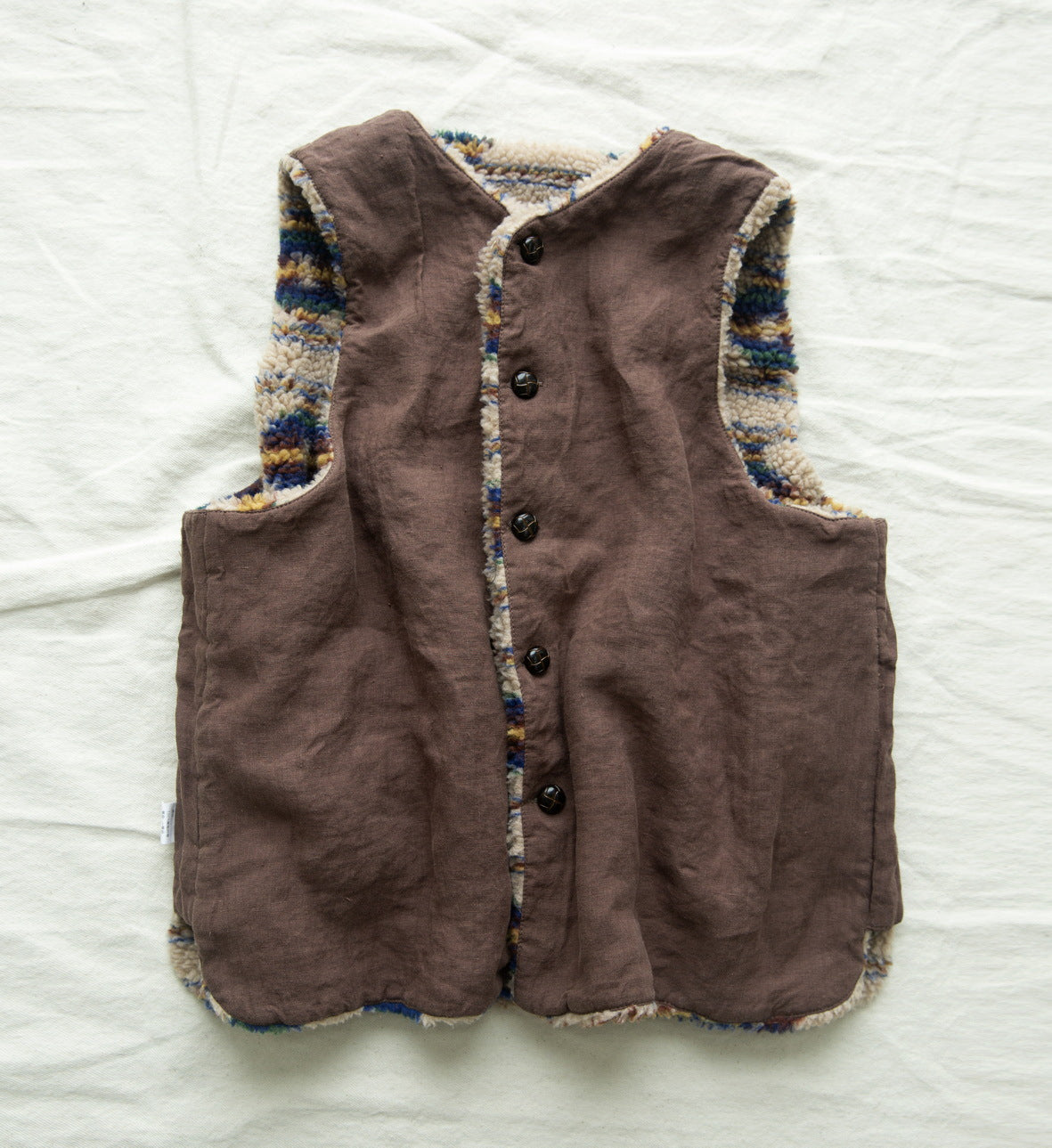 2色展開☆トライバル柄リバーシブル ボアベスト☆