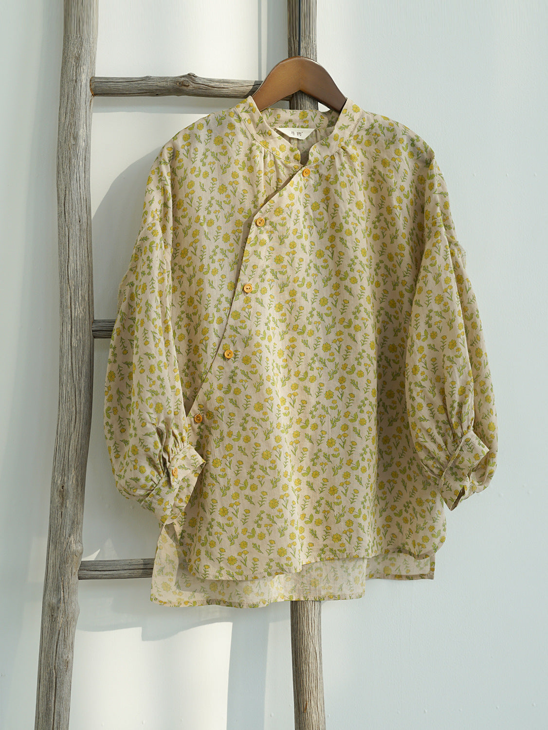 ◇フラワープリント オリエンタルデザイン ラミー シャツ◇