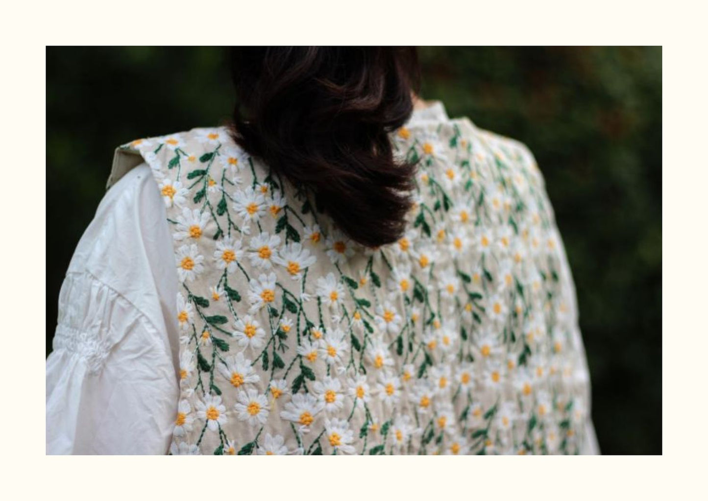☆コットンリネン花柄刺繍ベスト☆
