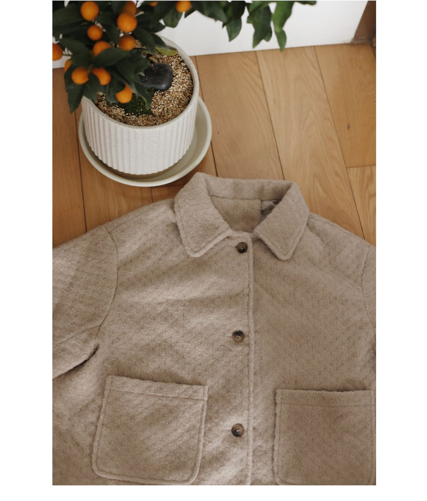◇ドロップショルダー ウール ショートジャケット◇