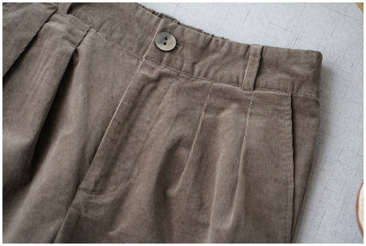 ◇4色展開◇極細畝コーディロイ 2タック イージーテーパードパンツ◇