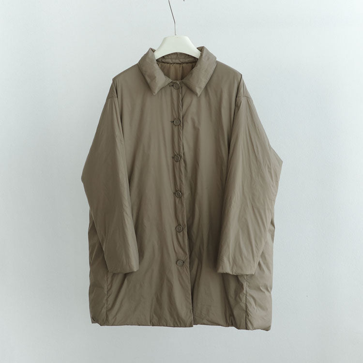2色展開◇ばっちり防寒◇ドロップショルダー ゆったり ホワイトグースダウンコート◇