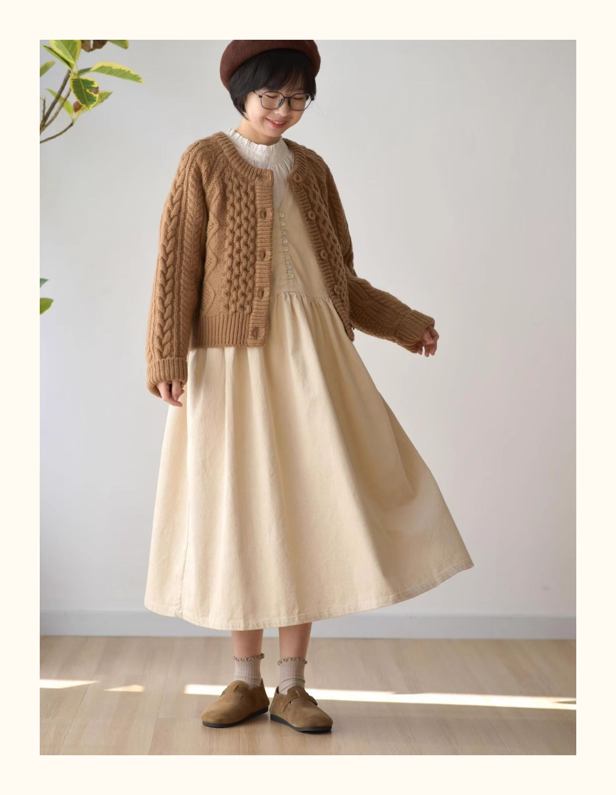 2色展開◇コットンコーデュロイ ジャンパースカート ドレス◇