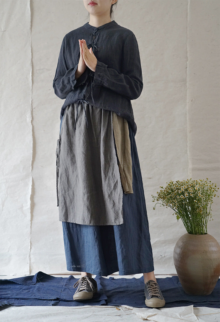 ☆ラミー 前掛けレイヤーデザインワイドパンツ☆