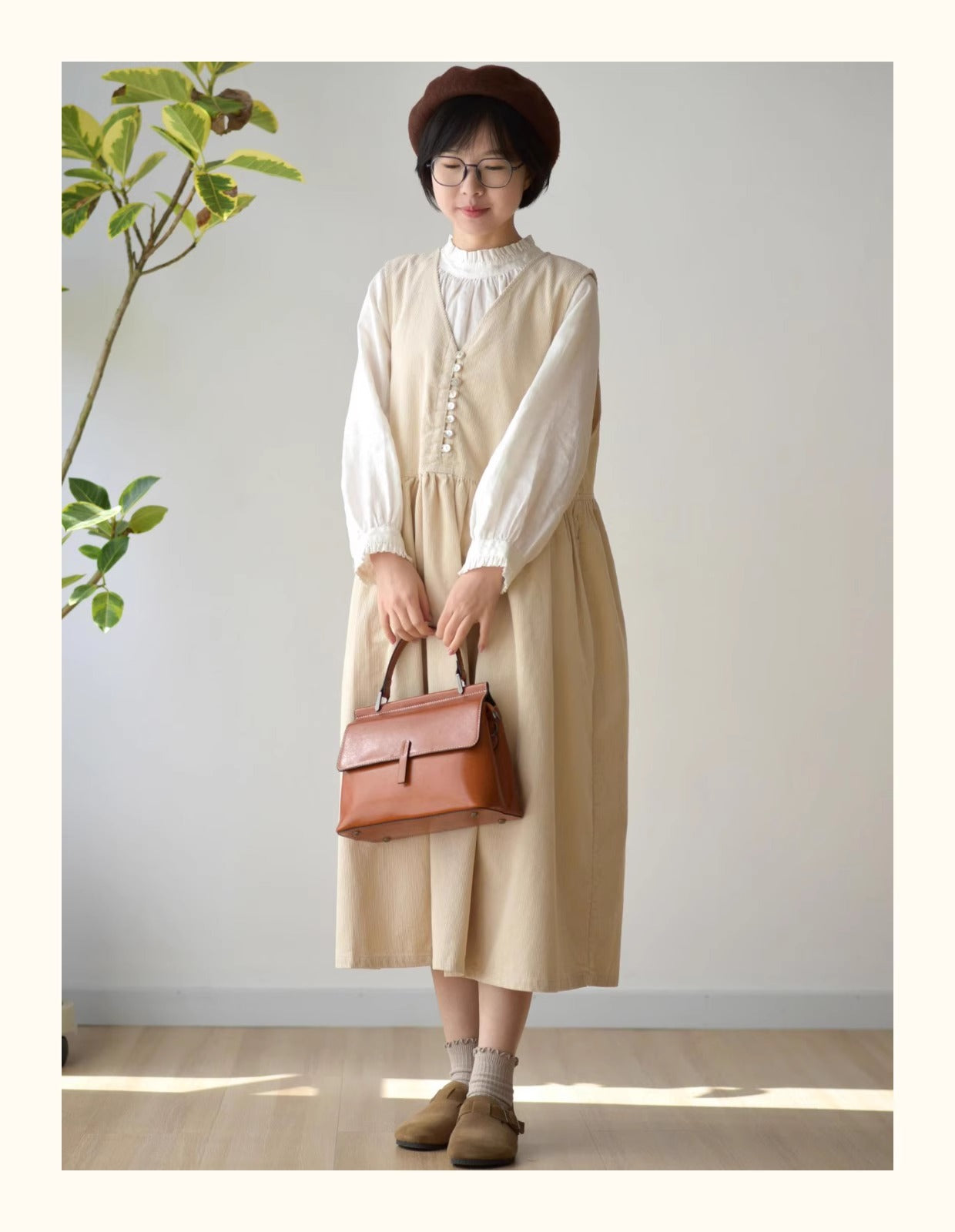 2色展開◇コットンコーデュロイ ジャンパースカート ドレス◇