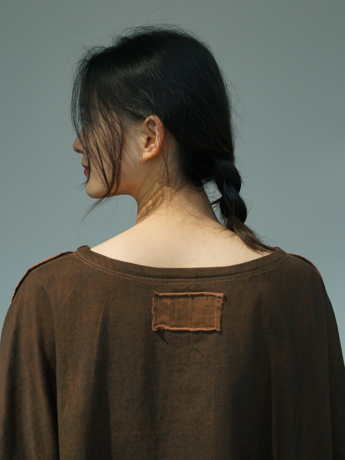 4色展開△シックな色味の ワイドシルエット デザインTシャツ▽