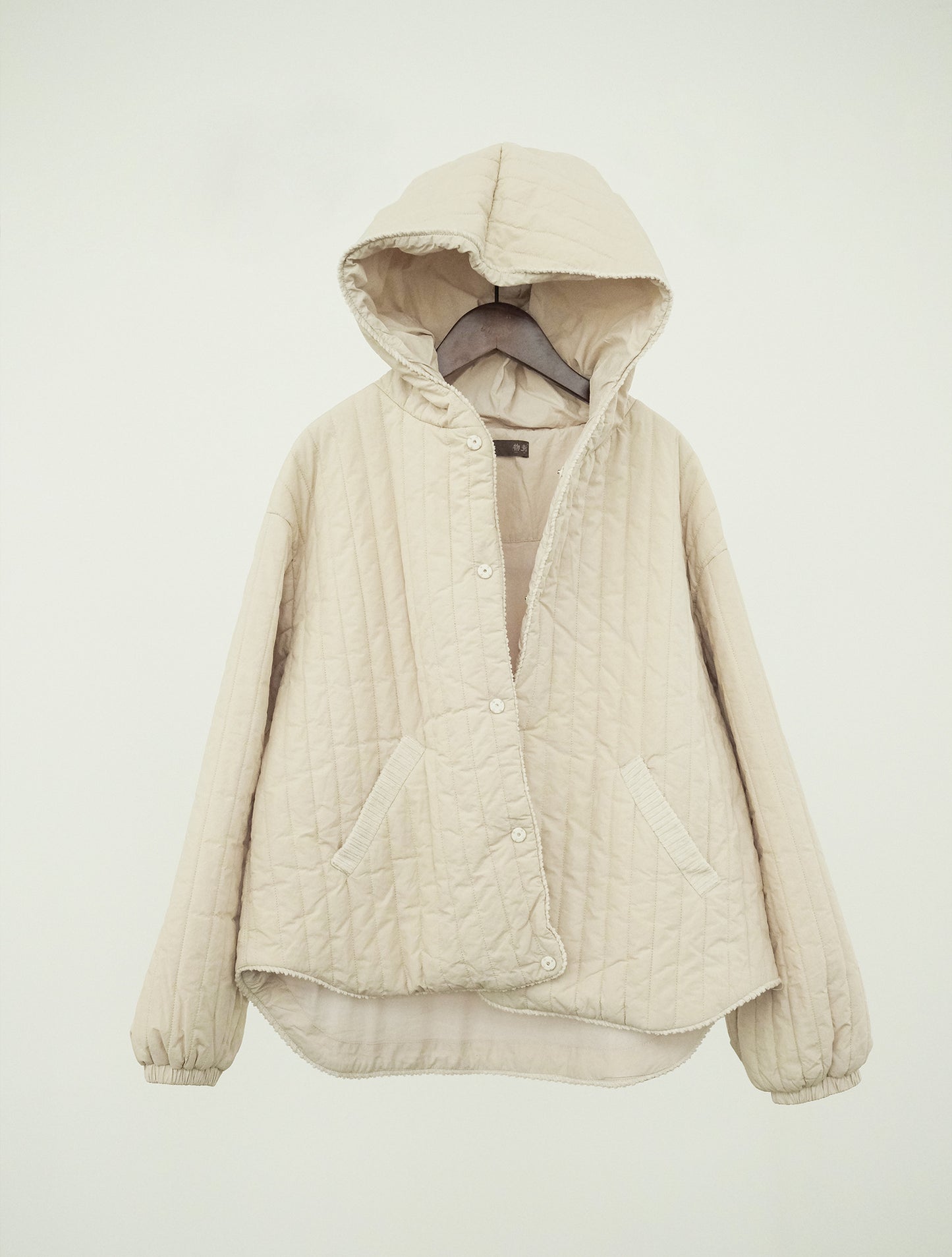 ◇ゆったり軽量 ドロップショルダー 中綿フードジャケット◇