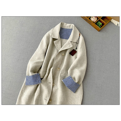 2色展開◇リネン100％  ワークコート◇