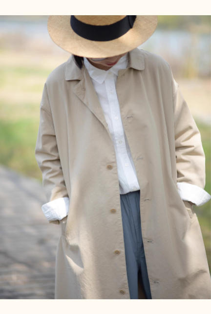 ◇ゆったりドロップショルダーコットンコート◇