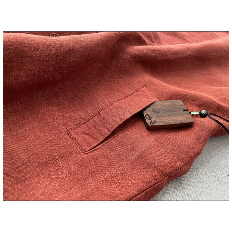 3色展開◇バンドカラードルマンスリーブ リネン ロングシャツ コート◇