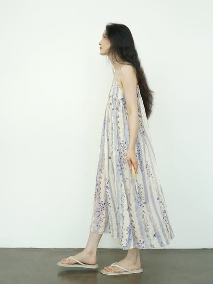 ◇水彩プリントラミー ギャザーキャミソールワンピース◇