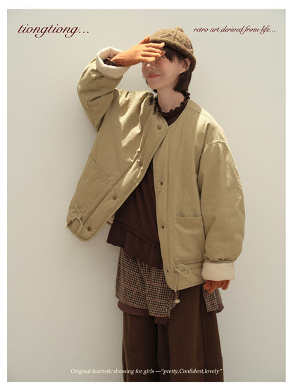 ✩ばっちり防寒✩ゆったり リバーシブル コットン ダウンジャケット✩