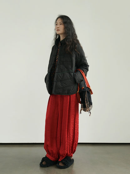 ２色展開◇軽量  暖か コットン スタンドカラー 中綿ジャケット◇