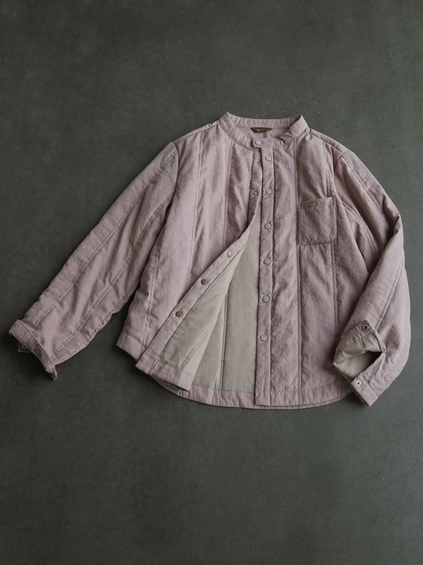 6色展開✩中綿バンドカラーシャツ✩