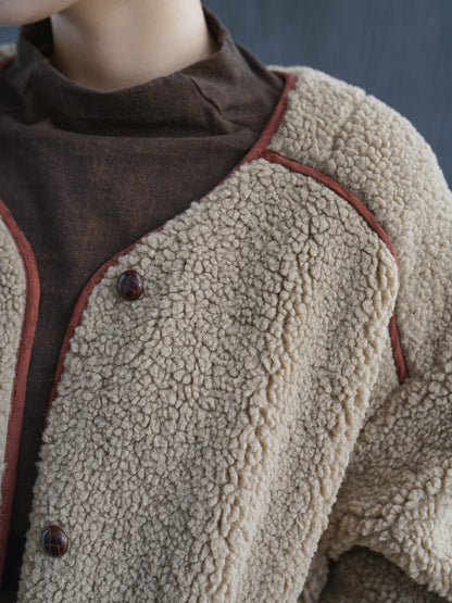 ２色展開◇ドロップショルダーゆったりシルエットボアコート◇