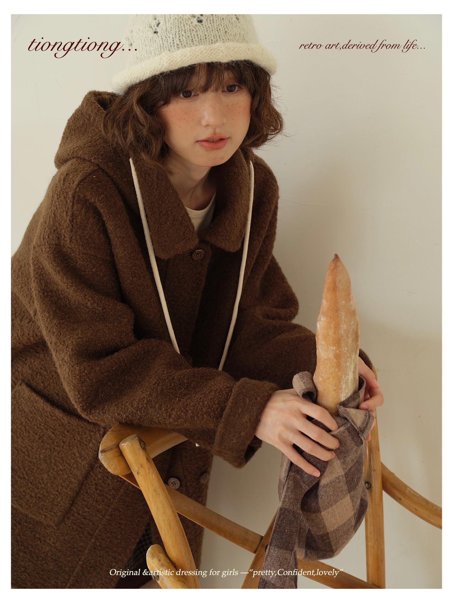 ２色展開◇ダブルフェイスウールで暖かドロップショルダーゆったり ショートコート◇