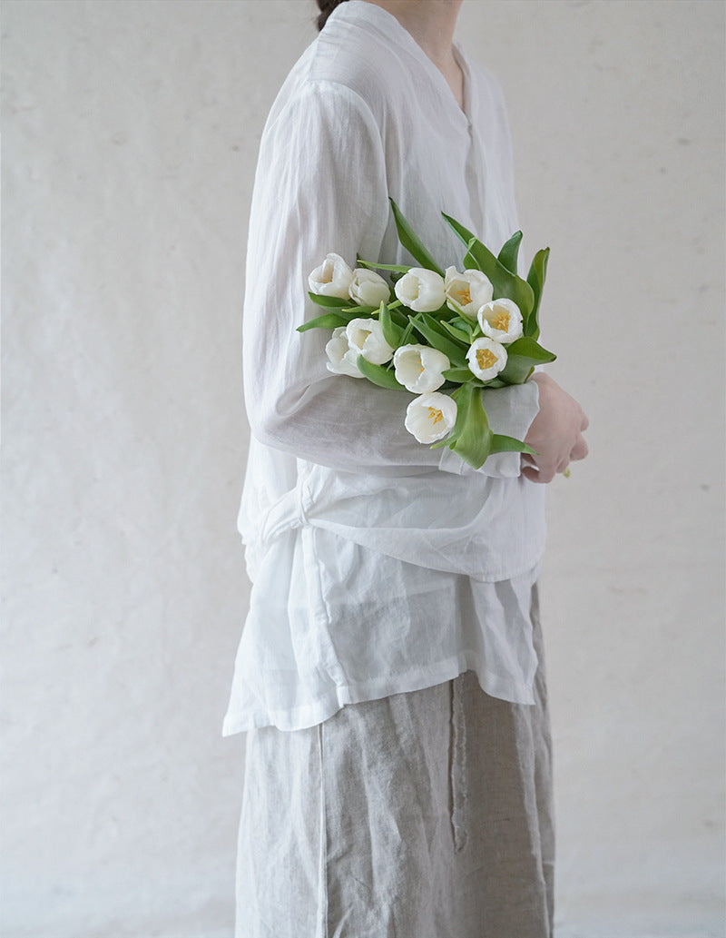◇ハイカウントラミー ショートカシュクールシャツ◇