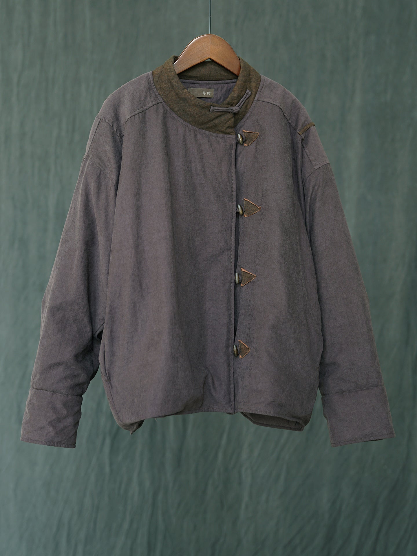 ２色展開◇軽量  暖か ドロップショルダー スタンドカラー 中綿ジャケット◇