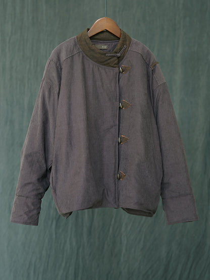 ２色展開◇軽量  暖か ドロップショルダー スタンドカラー 中綿ジャケット◇