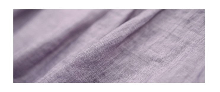 ◇ピンタックデザイン ラミー苧麻100％ 5分丈ロングワンピース◇裏地付き