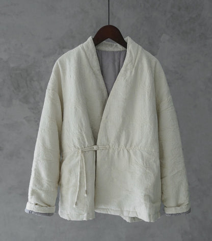 ◇ジャガードコットン中綿ノーカラージャケット◇