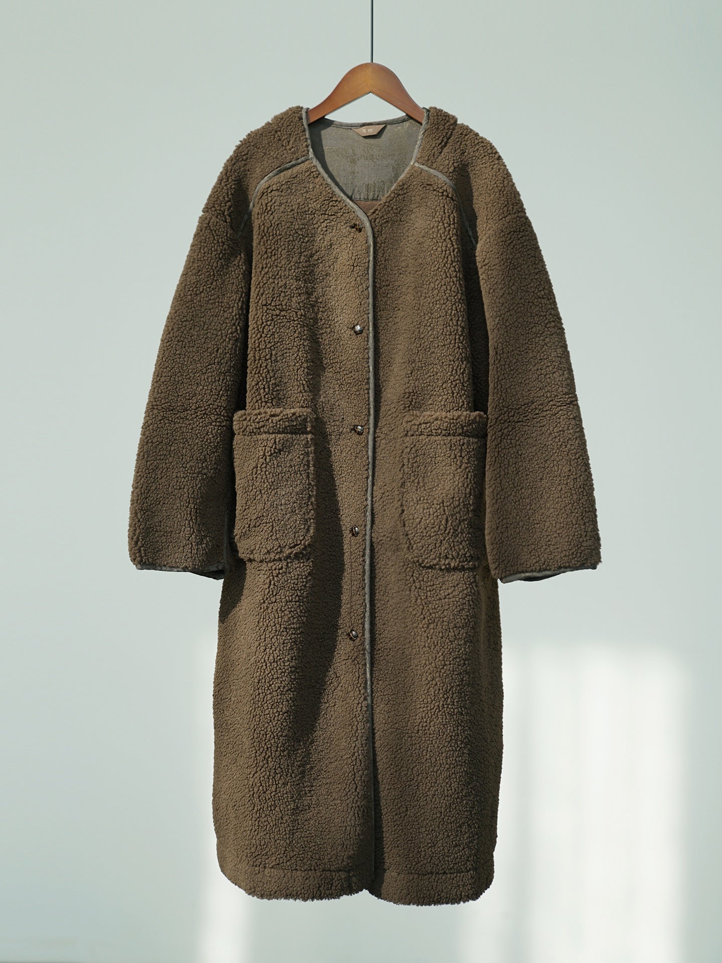 ２色展開◇ドロップショルダーゆったりシルエットボアコート◇