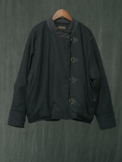 ２色展開◇軽量  暖か ドロップショルダー スタンドカラー 中綿ジャケット◇