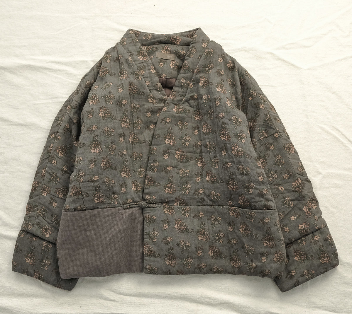 ２色展開◇軽量  暖か コットン オリエンタルデザイン ドロップショルダー 中綿ジャケット◇