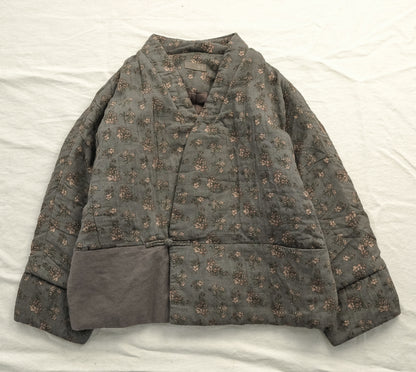 ２色展開◇軽量  暖か コットン オリエンタルデザイン ドロップショルダー 中綿ジャケット◇
