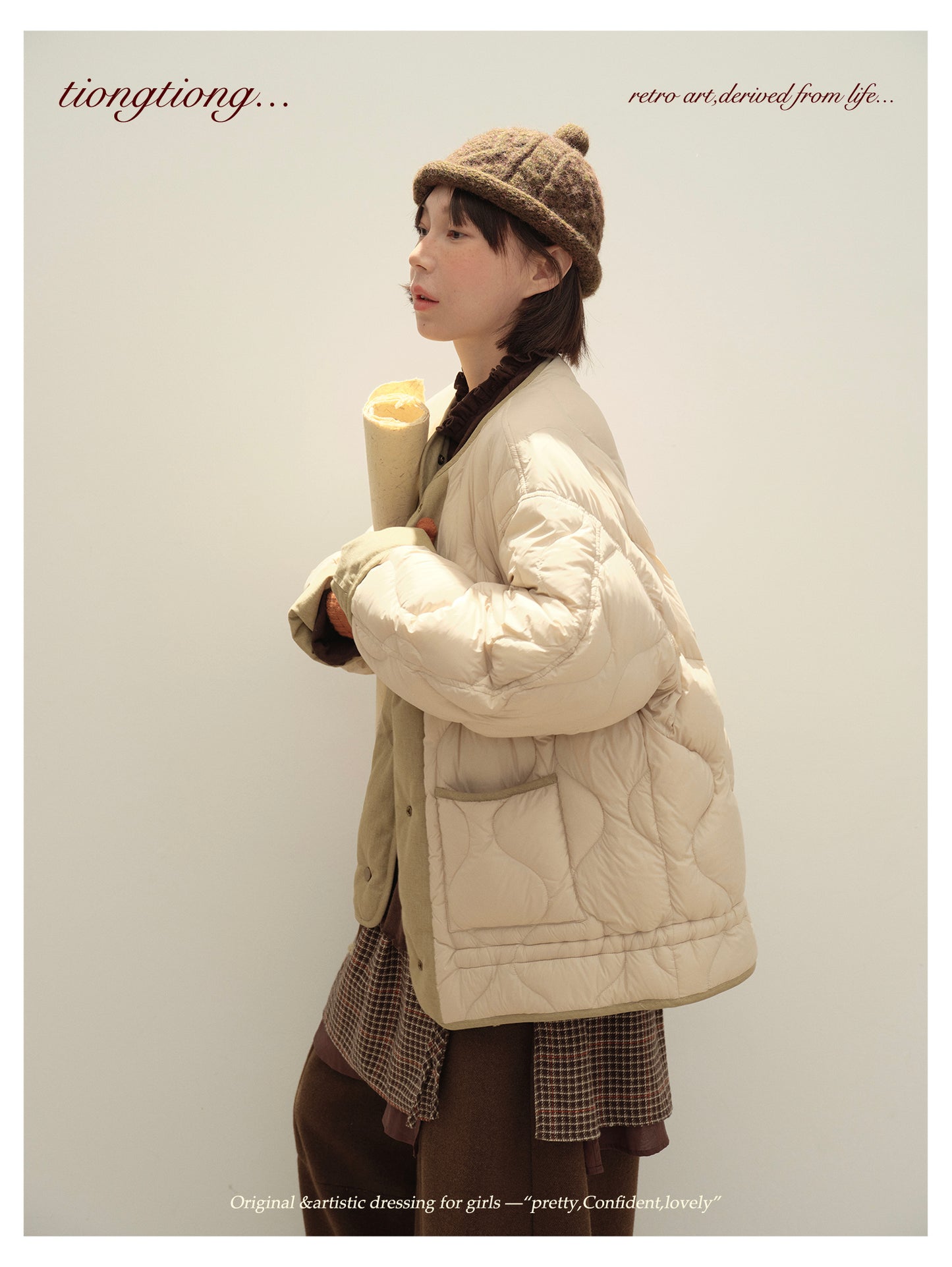 ✩ばっちり防寒✩ゆったり リバーシブル コットン ダウンジャケット✩