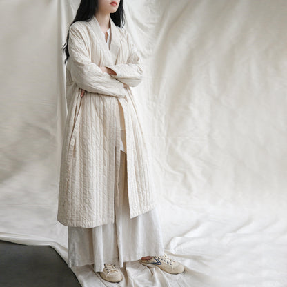 ◇コットン中綿  ドロップショルダー ロングコート◇