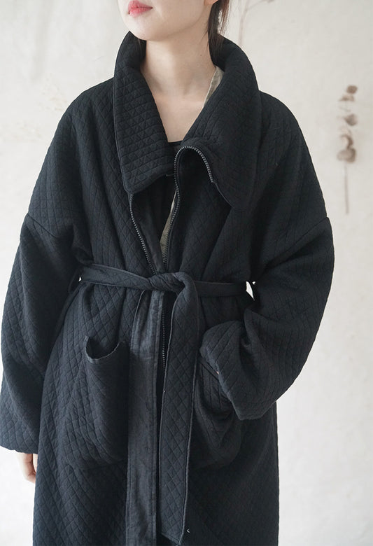 ◇ドロップショルダー ダブルフェイスコットン キルティング デザインコート◇