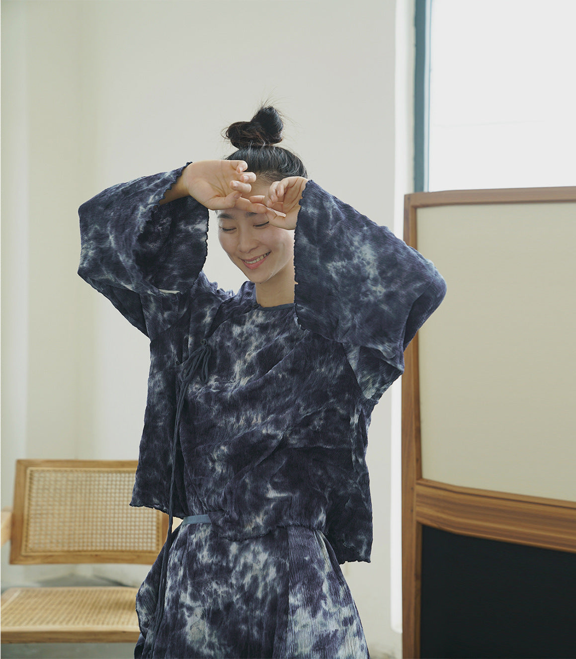 ✩タイダイ柄が美しい✩ラミーオリエンタルブラウス✩