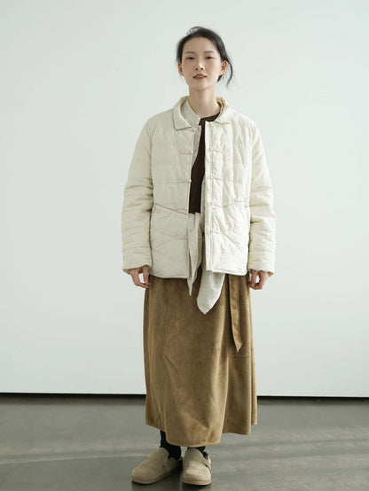 ２色展開◇軽量  暖か コットン スタンドカラー 中綿ジャケット◇