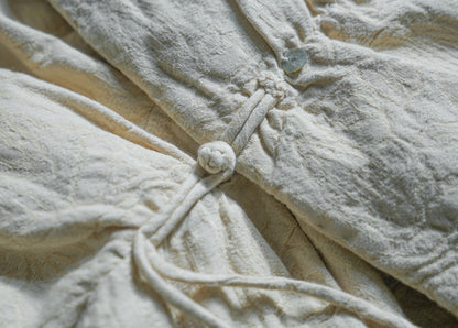 ◇ジャガードコットン中綿ノーカラージャケット◇