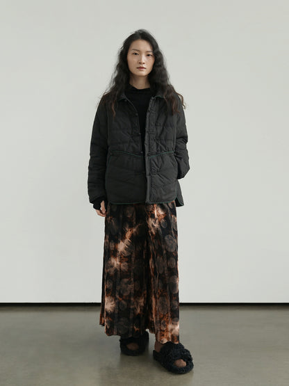 ２色展開◇軽量  暖か コットン スタンドカラー 中綿ジャケット◇