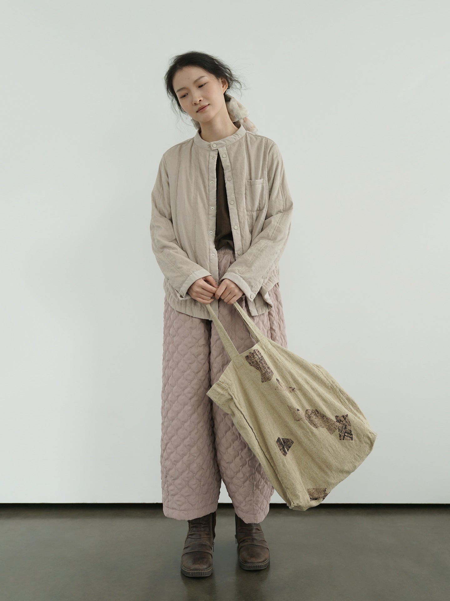 6色展開✩中綿バンドカラーシャツ✩