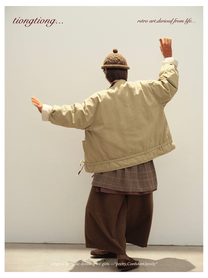 ✩ばっちり防寒✩ゆったり リバーシブル コットン ダウンジャケット✩