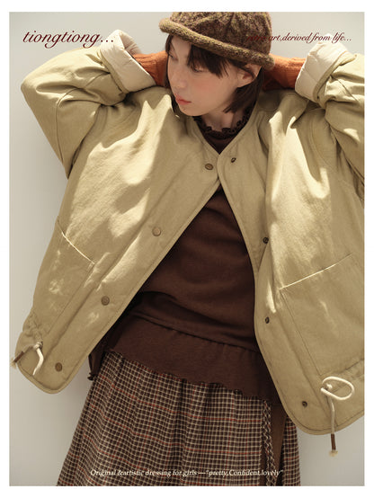 ✩ばっちり防寒✩ゆったり リバーシブル コットン ダウンジャケット✩