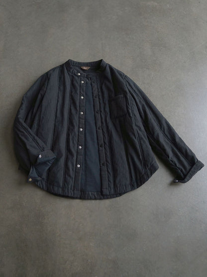 6色展開★中綿バンドカラーシャツ★